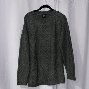 Bobeau Dark Green Crew Neck Sweater